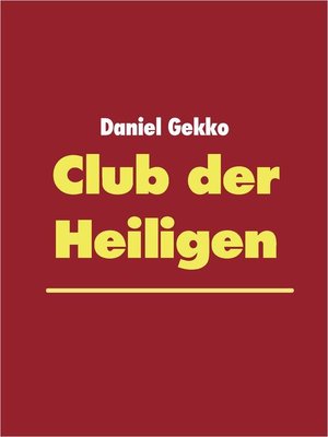 cover image of Club der Heiligen
